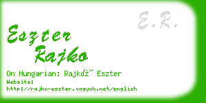 eszter rajko business card